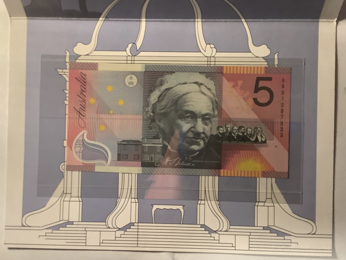 2001 $5 Note Centenary of Federation NPA Folder.
