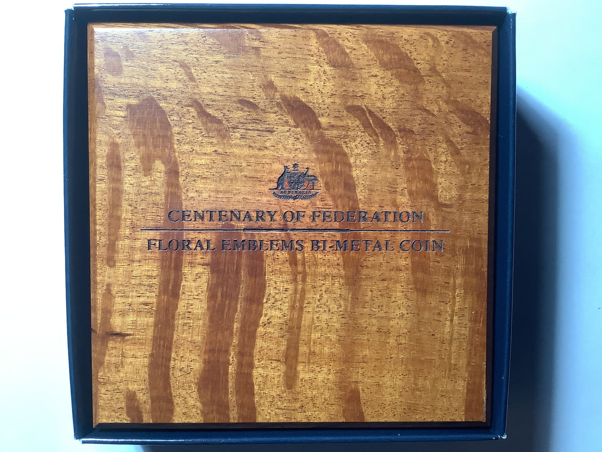 2001 $25 Centenary of Federation Floral Emblems Bi-Metal Coin