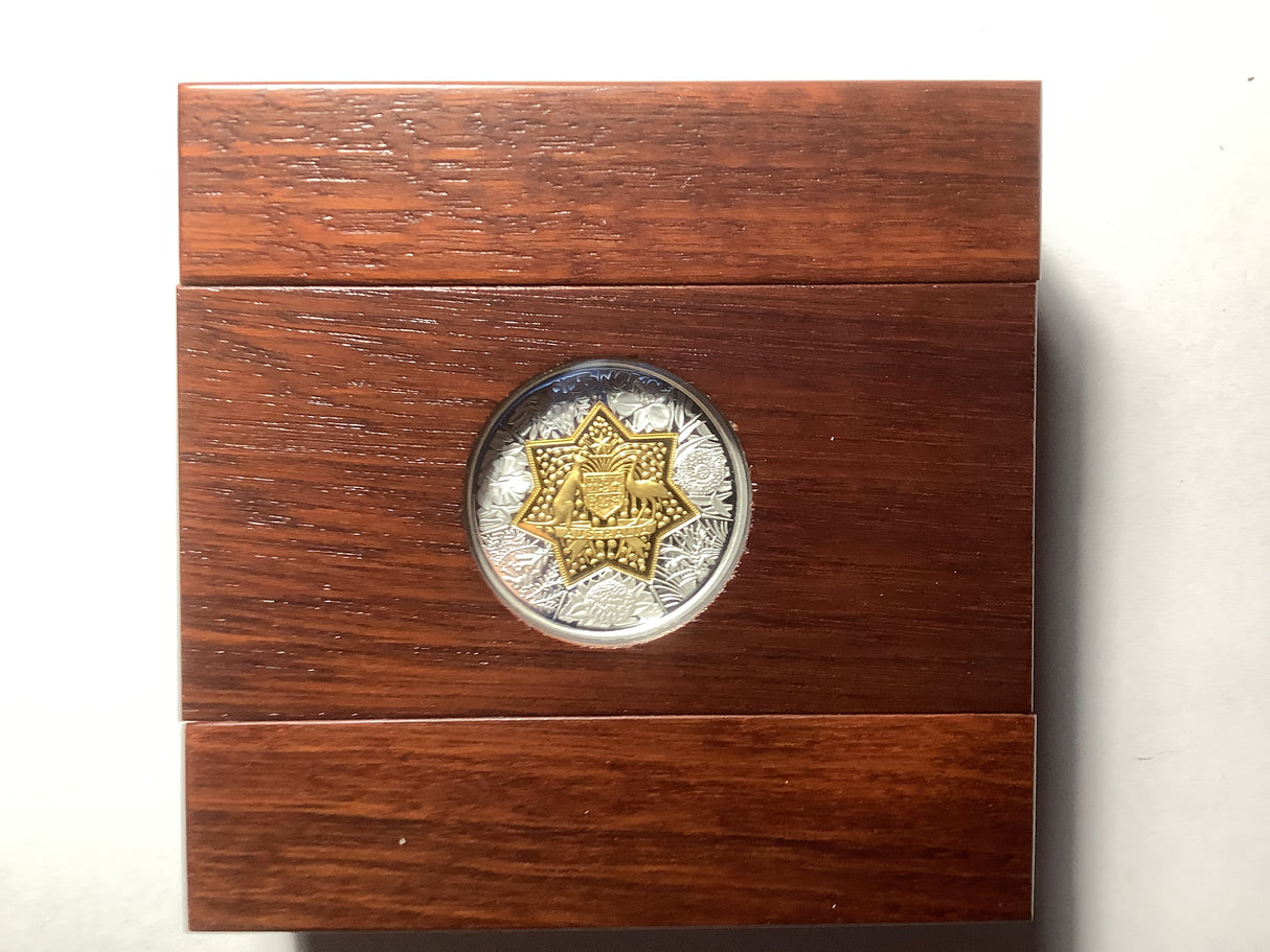 2001 $25 Centenary of Federation Floral Emblems Bi-Metal Coin
