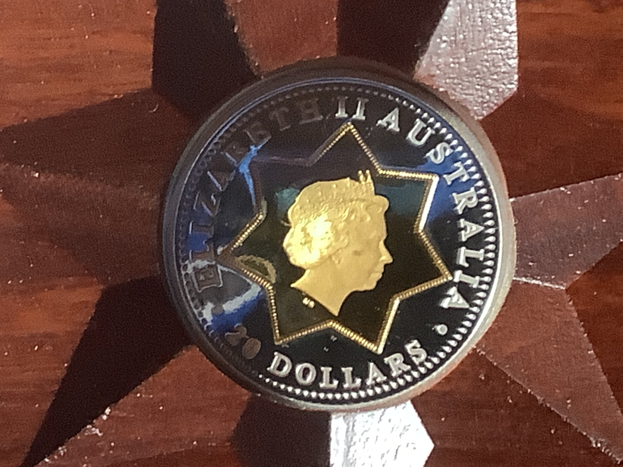 2001 $25 Centenary of Federation Floral Emblems Bi-Metal Coin