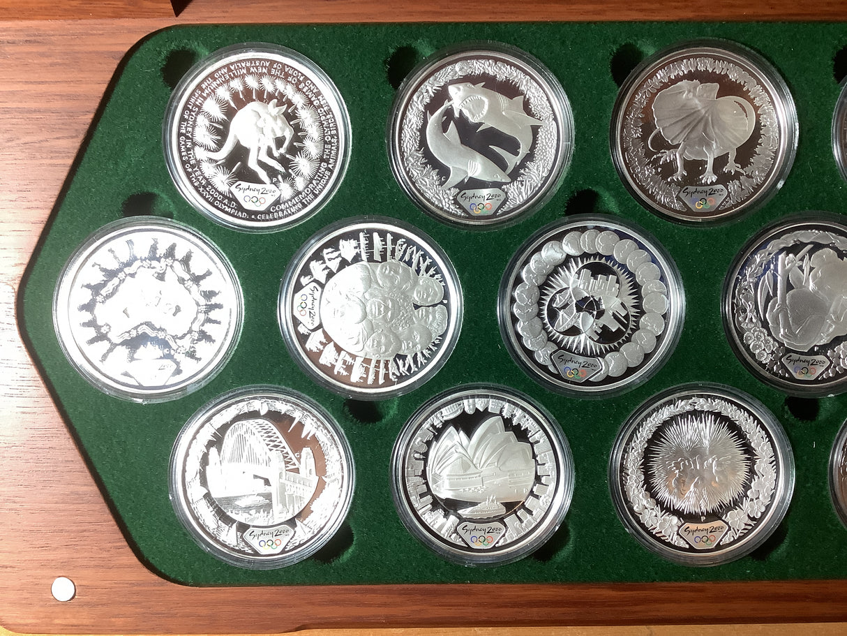 2000 $5 Sydney Olympic 16 Silver Coin Collection.