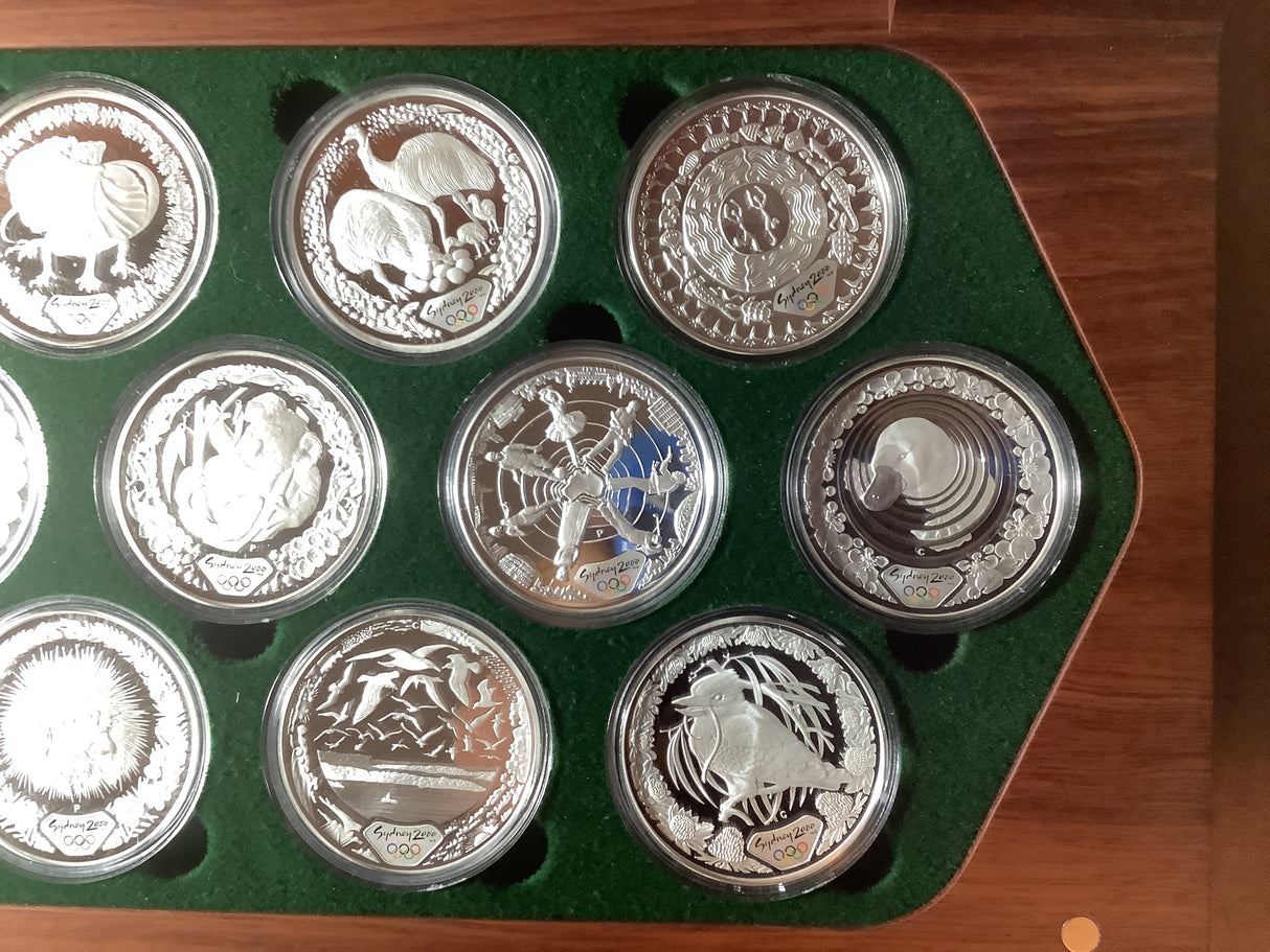 2000 $5 Sydney Olympic 16 Silver Coin Collection.