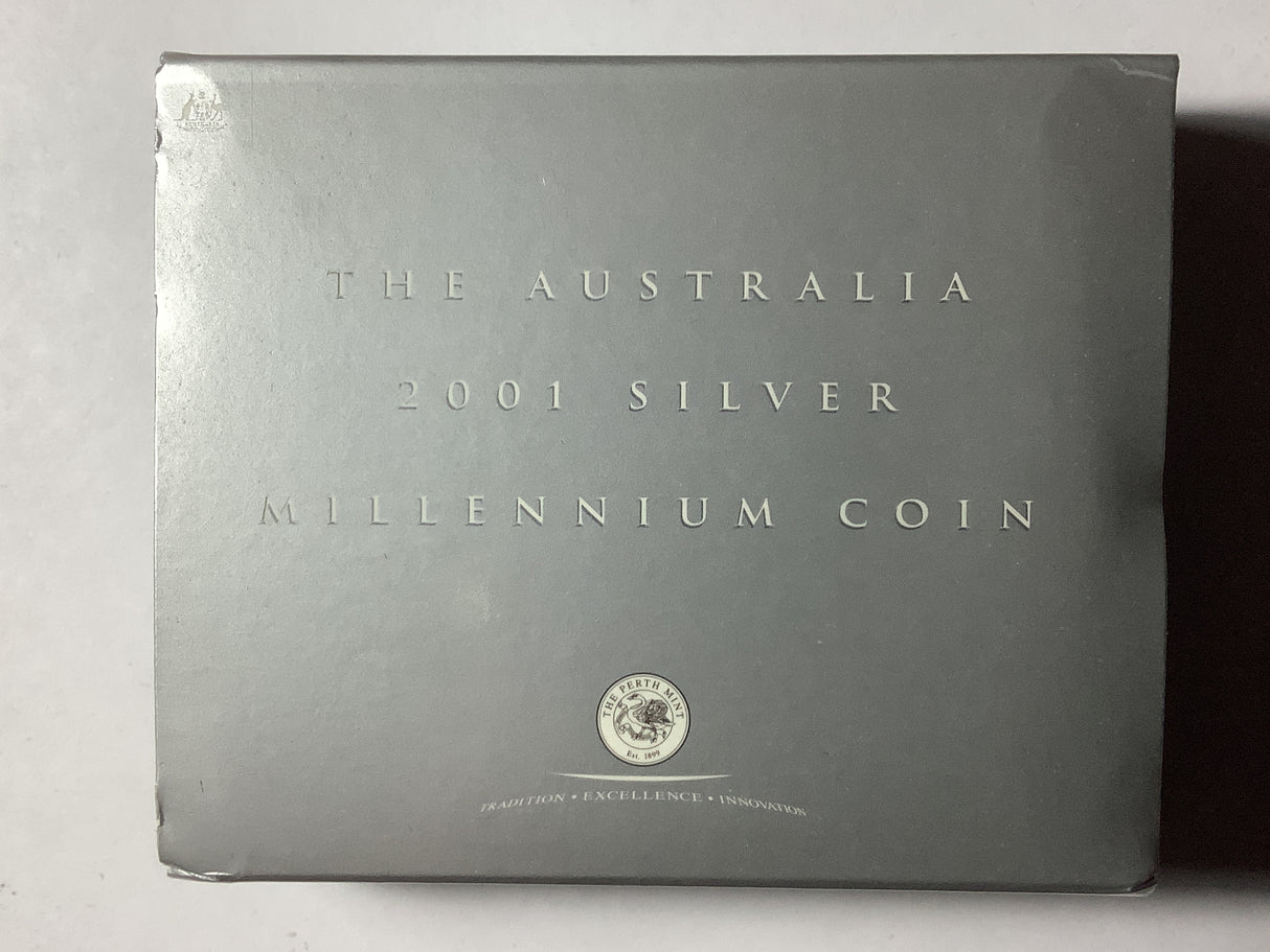 2001 $1 The Australian Silver Millennium Coin.