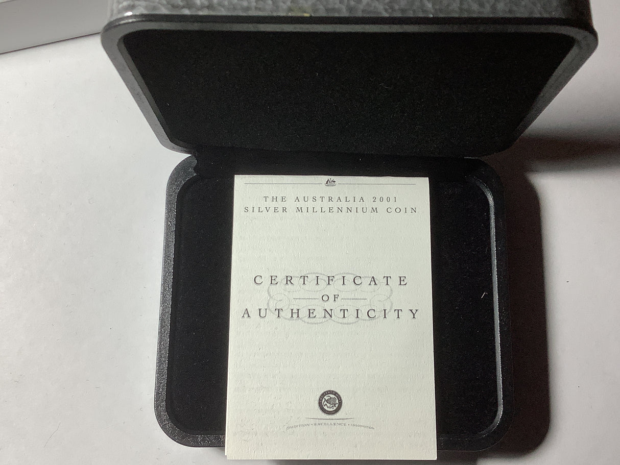 2001 $1 The Australian Silver Millennium Coin.