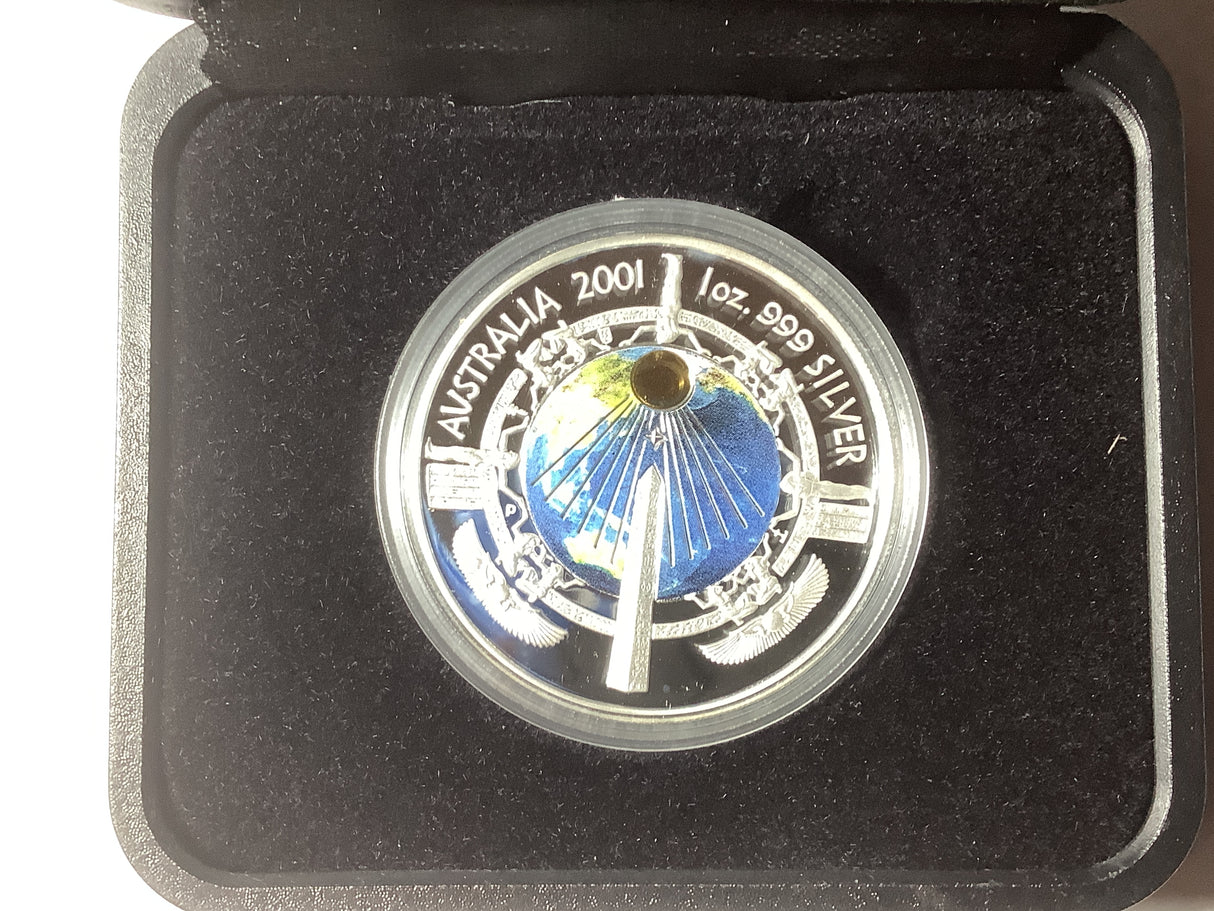 2001 $1 The Australian Silver Millennium Coin.