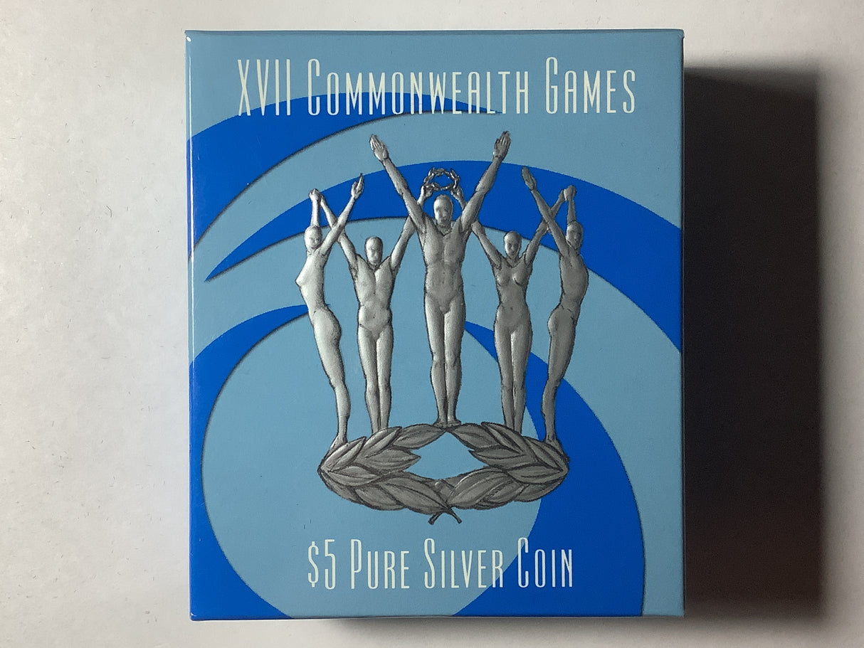 2002 $5 Fine Silver Proof Coin. XVII Commonwealth Games.
