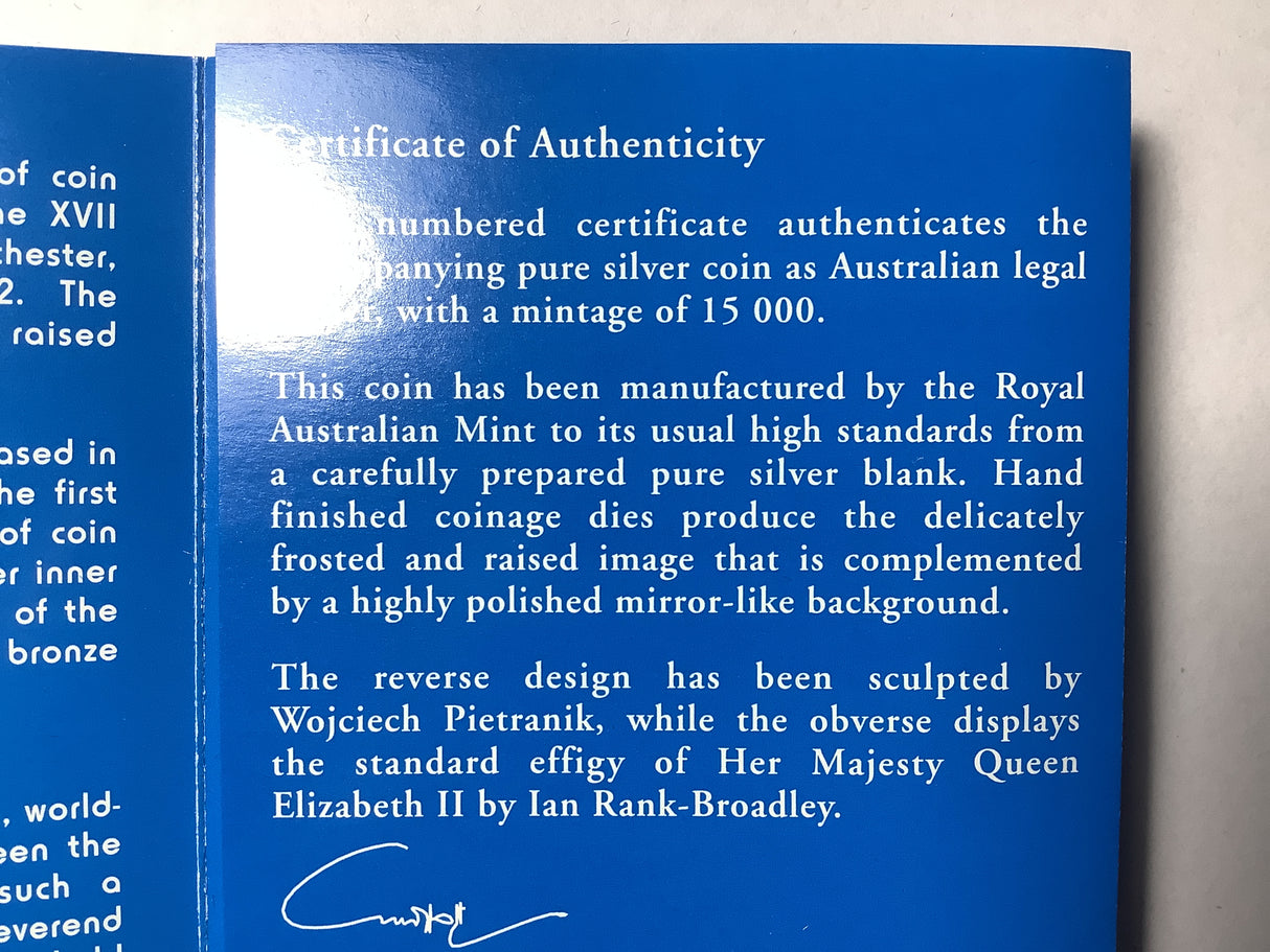 2002 $5 Fine Silver Proof Coin. XVII Commonwealth Games.