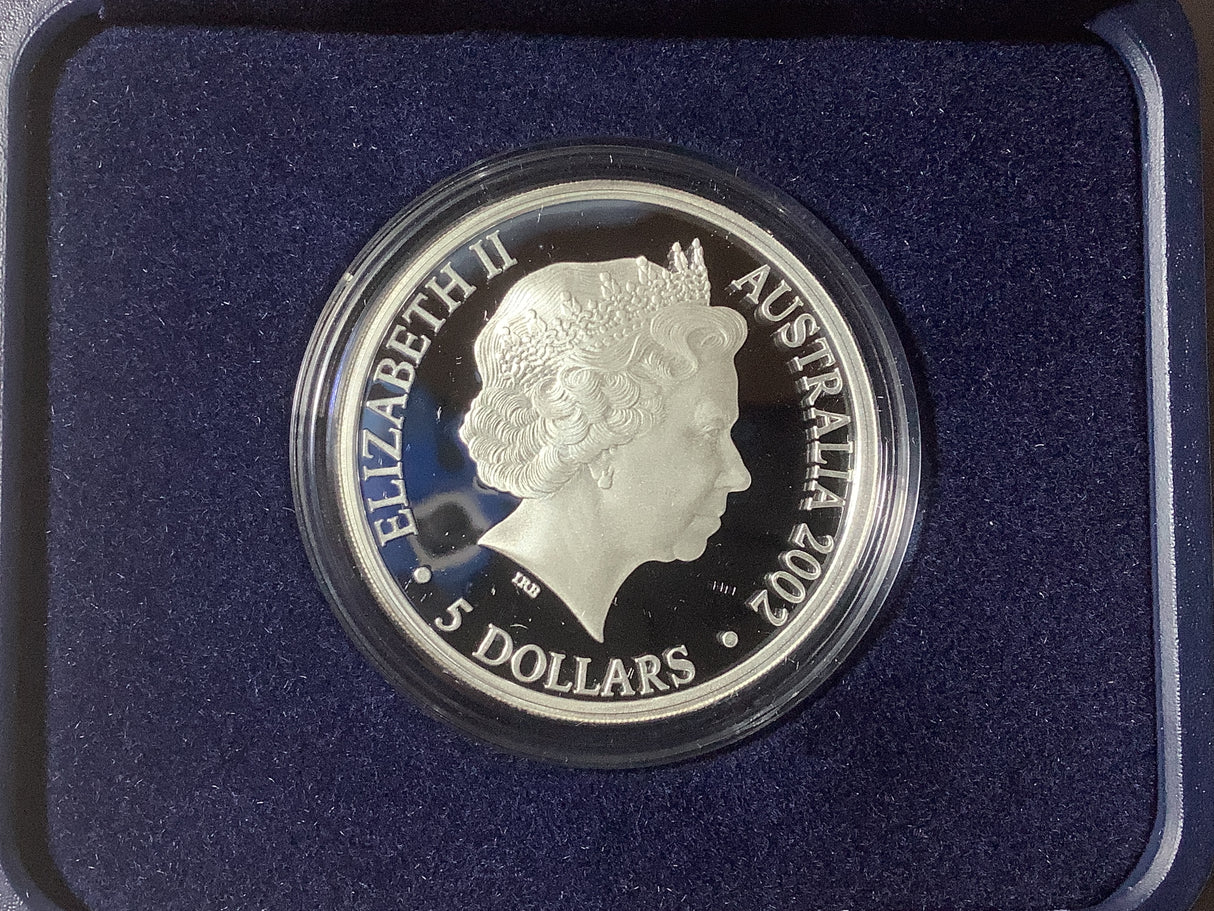 2002 $5 Fine Silver Proof Coin. XVII Commonwealth Games.
