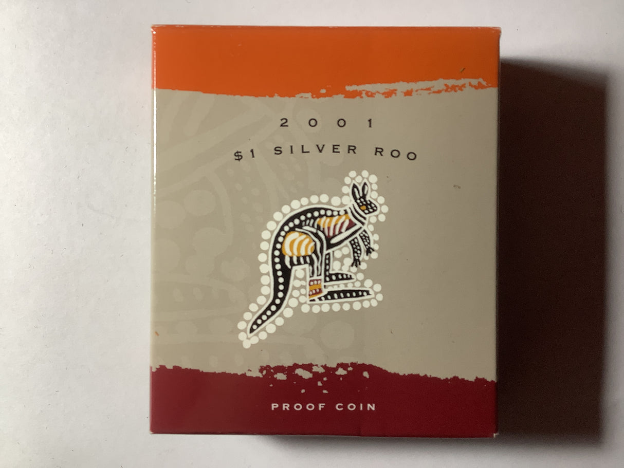 2001 $1 Silver Kangaroo Proof Coin.