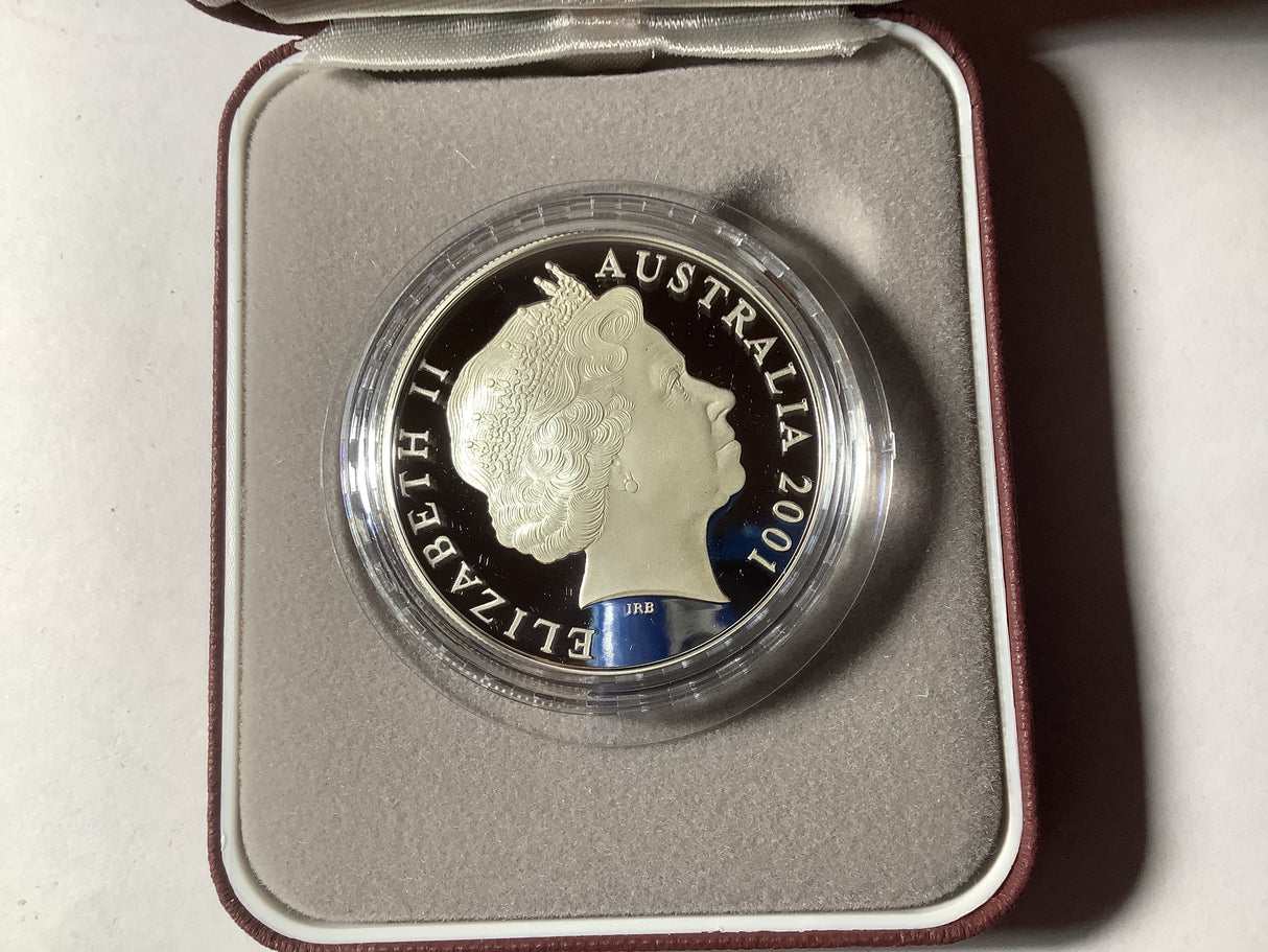 2001 $1 Silver Kangaroo Proof Coin.