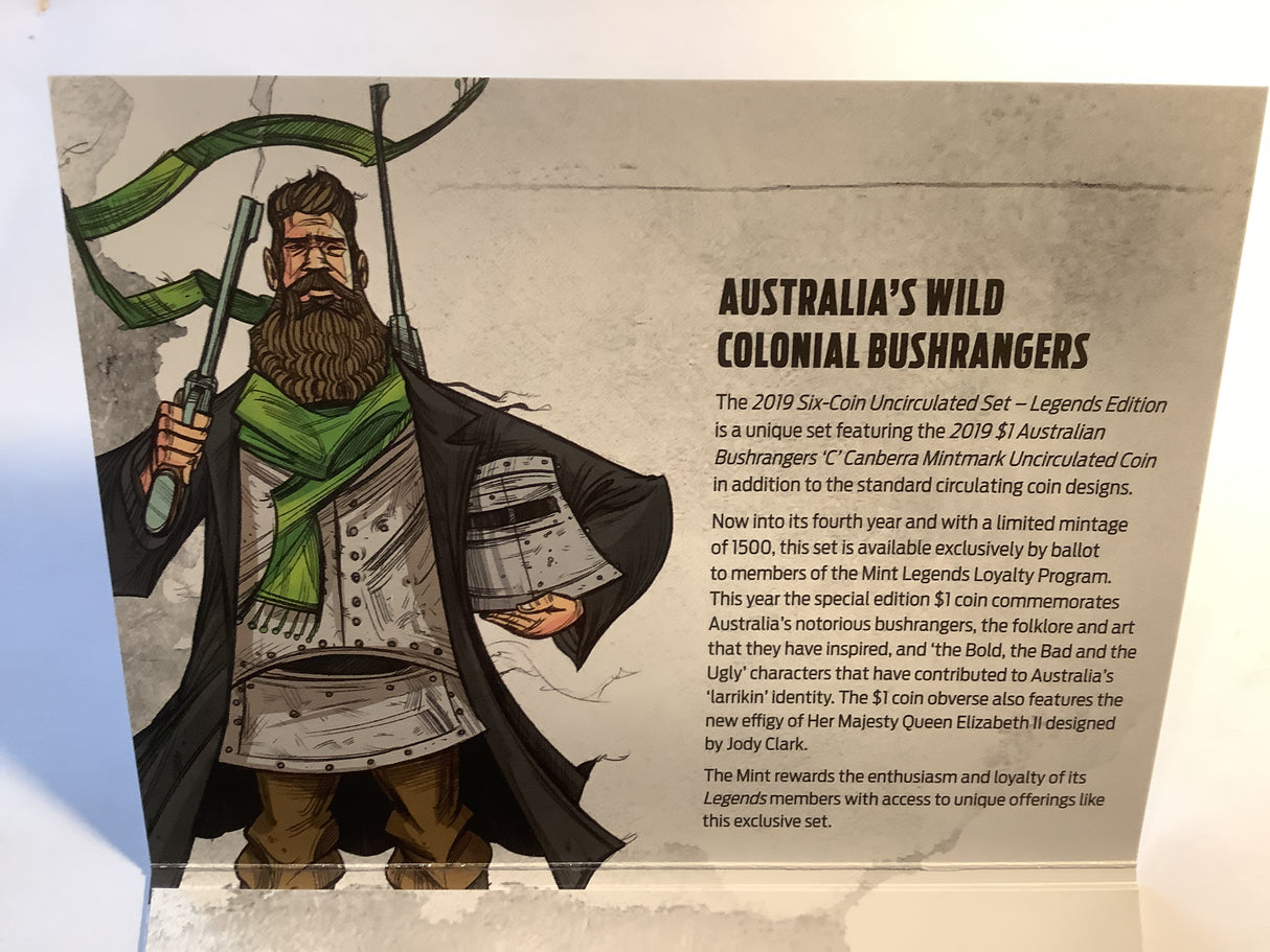 2019 LEGENDS EDITION uncirculated set. The bold, bad and ugly.