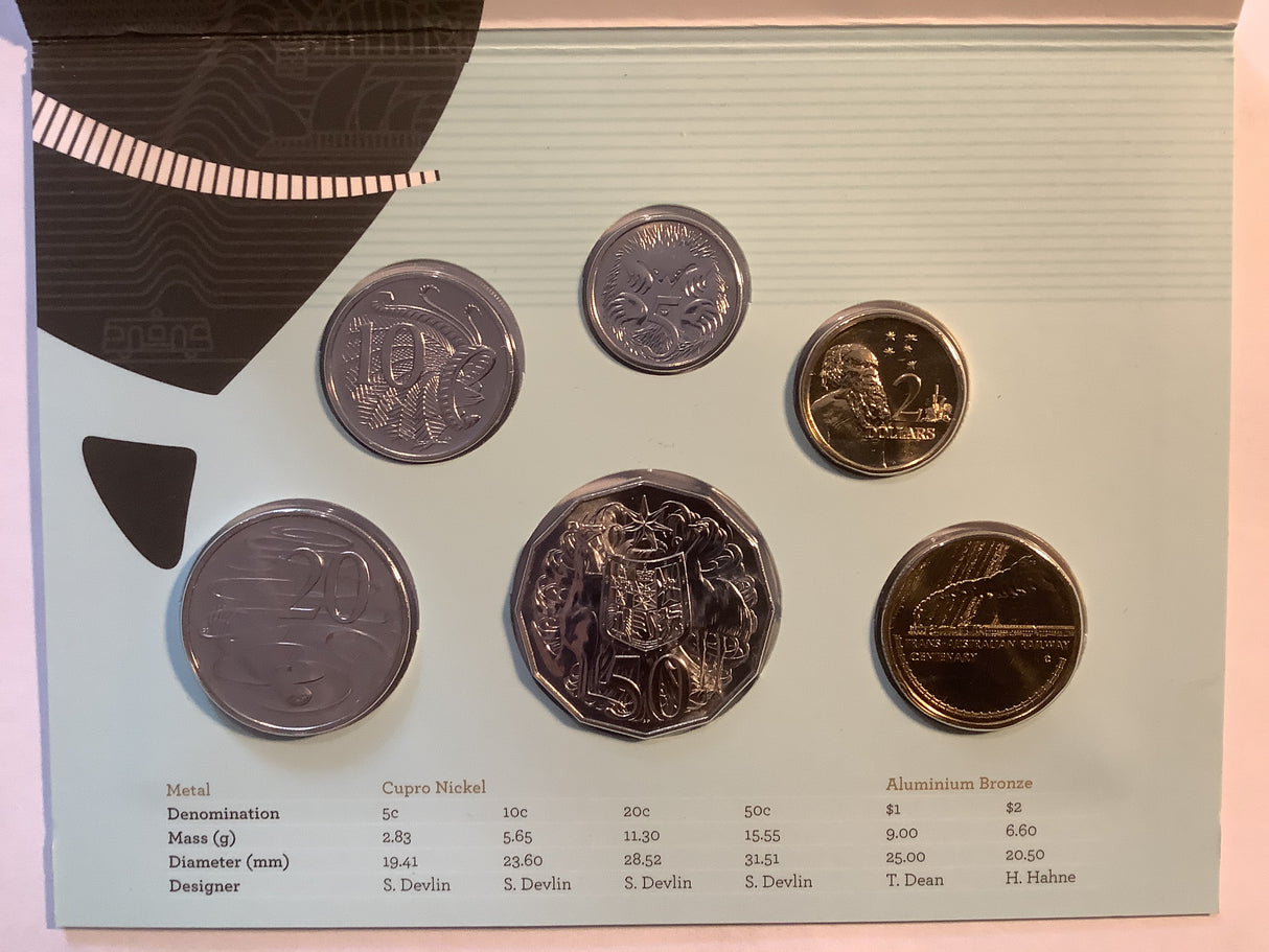 2017 LEGENDS EDITION uncirculated set. Trans-Australian Railway.
