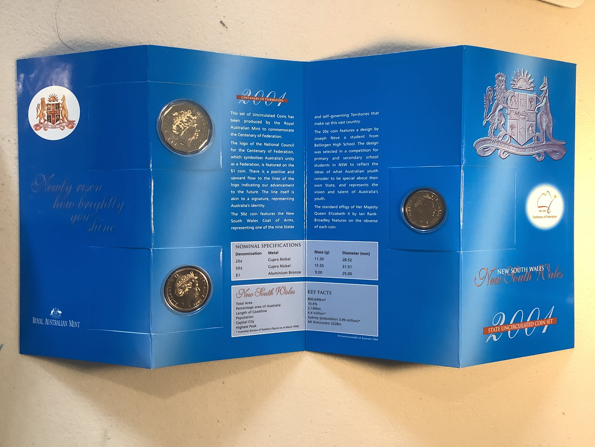 2001 State Series, Uncirculated Coin Set. New South Wales.