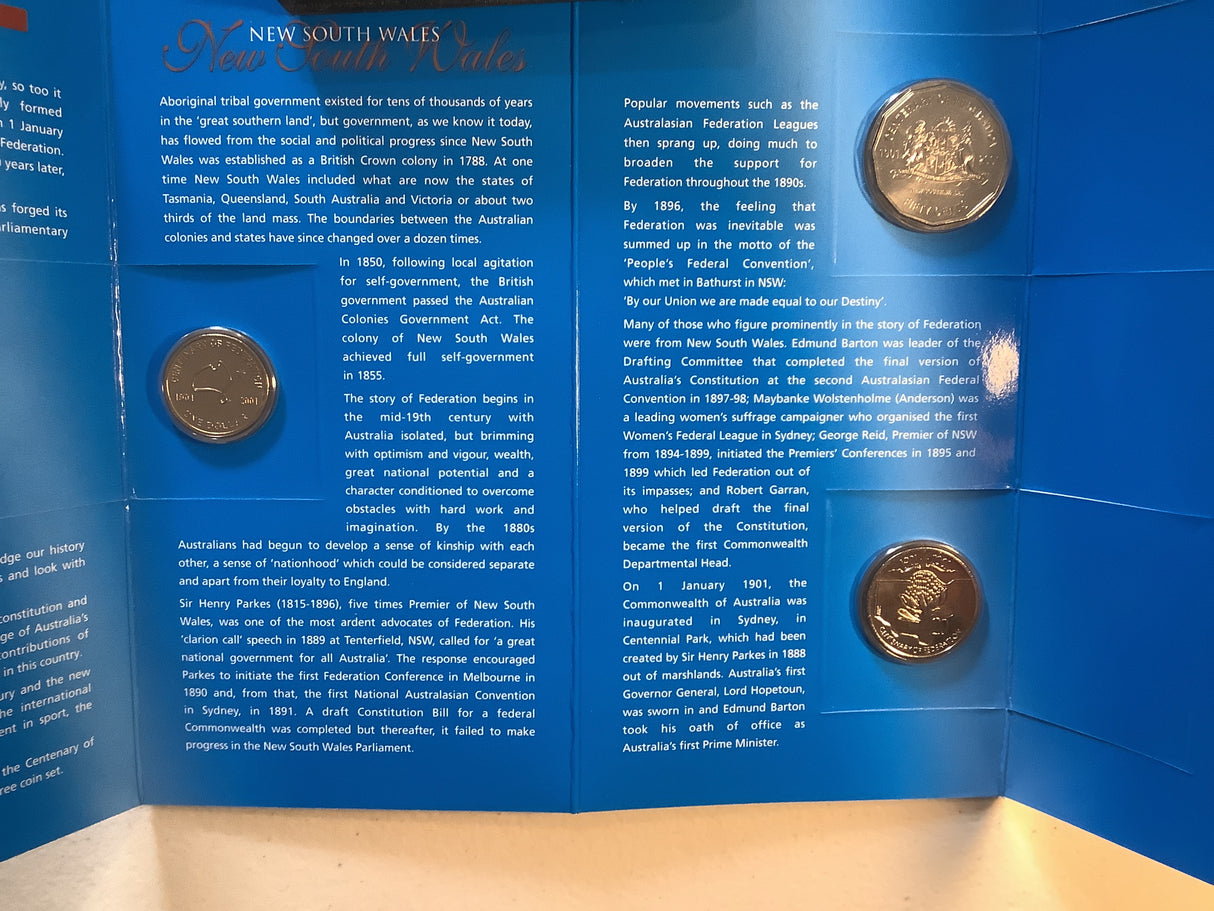 2001 State Series, Uncirculated Coin Set. New South Wales.