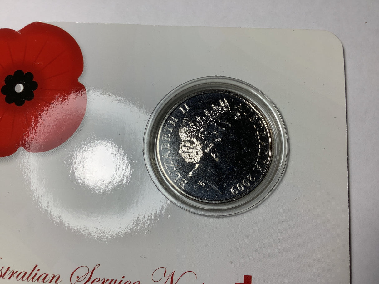 2009 20c Uncirculated Coin. Australia Remembers Australian Service Nurses.