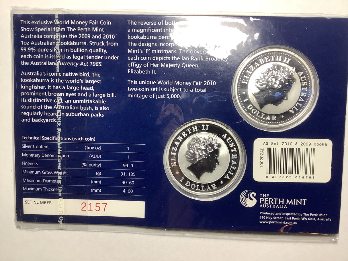 2010 Australian Kookaburra Two-Coin Show Special World Money Fair, Berlin.