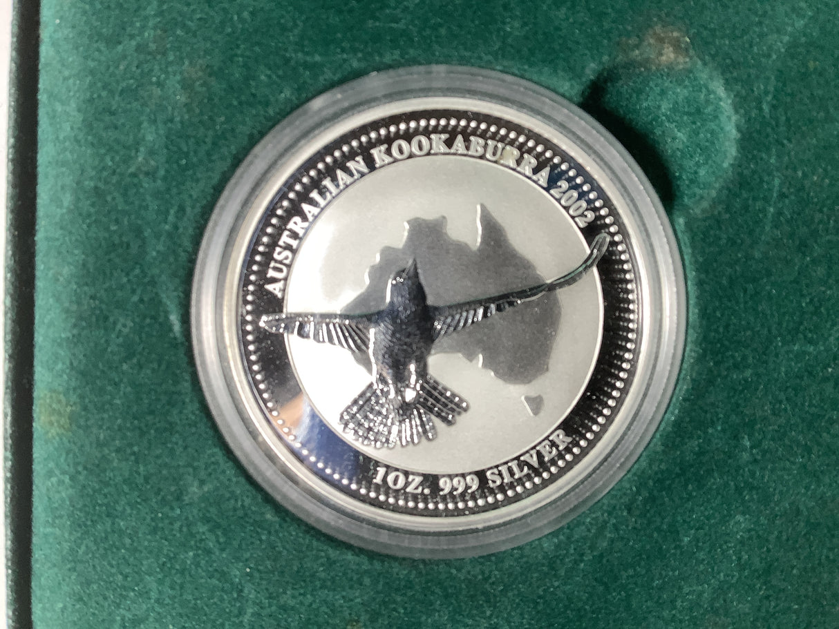 2002 Perth Mint two coin Kookaburra 1-ounce set.
