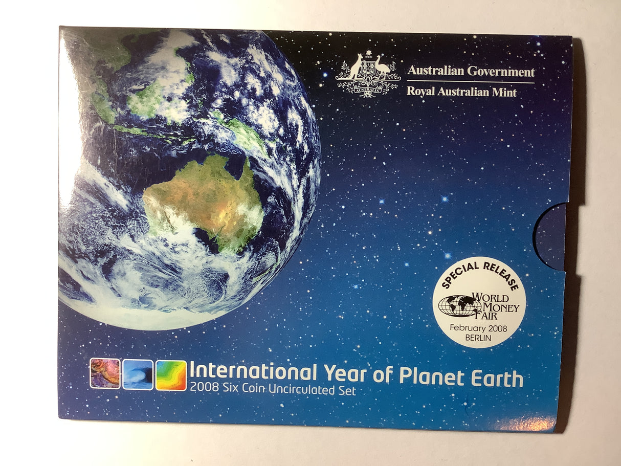 2008 International Year of the Planet Earth Uncirculated Set. World Money Fair Release.