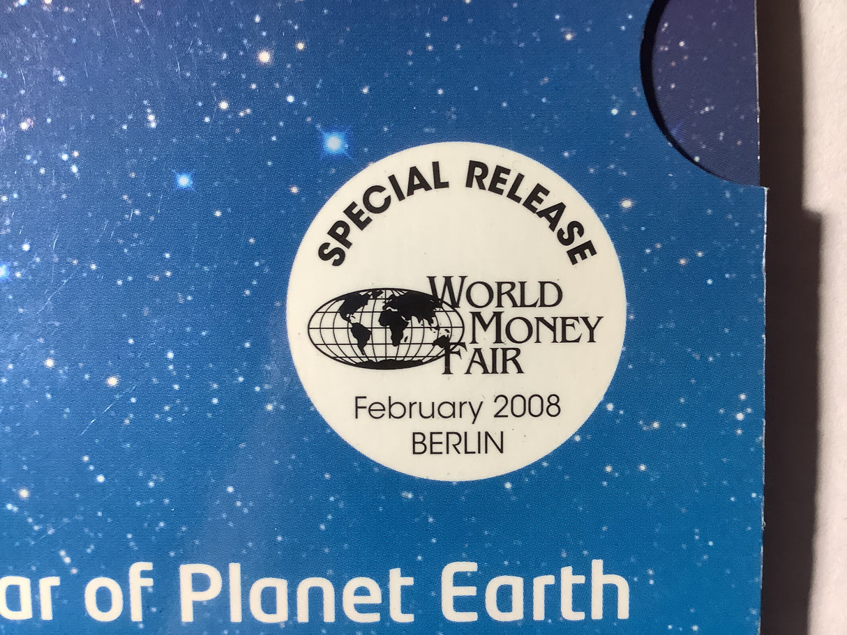 2008 International Year of the Planet Earth Uncirculated Set. World Money Fair Release.