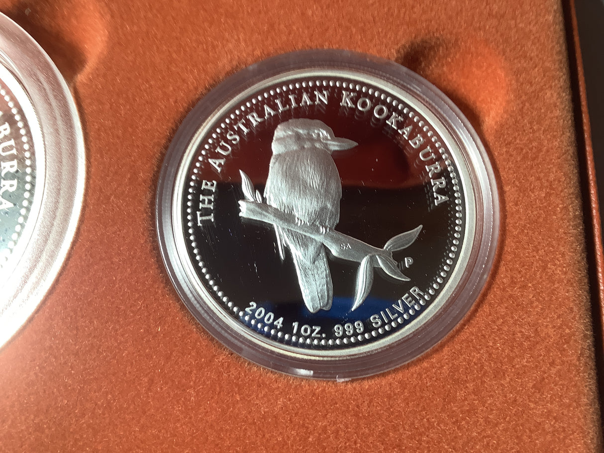 2004 The Australian Kookaburra two coin Proof Set.
