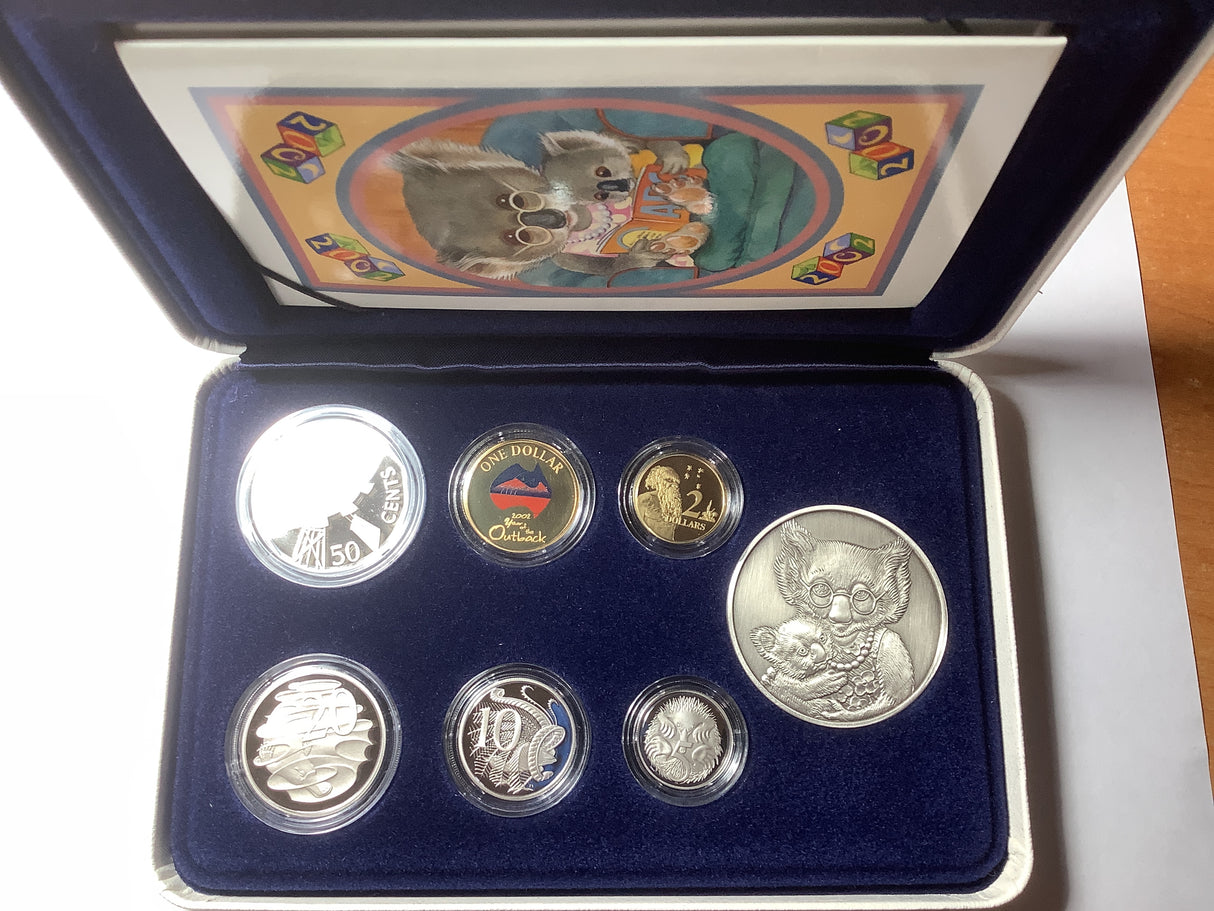 2002 Year of the Outback Baby Proof Coin Set.