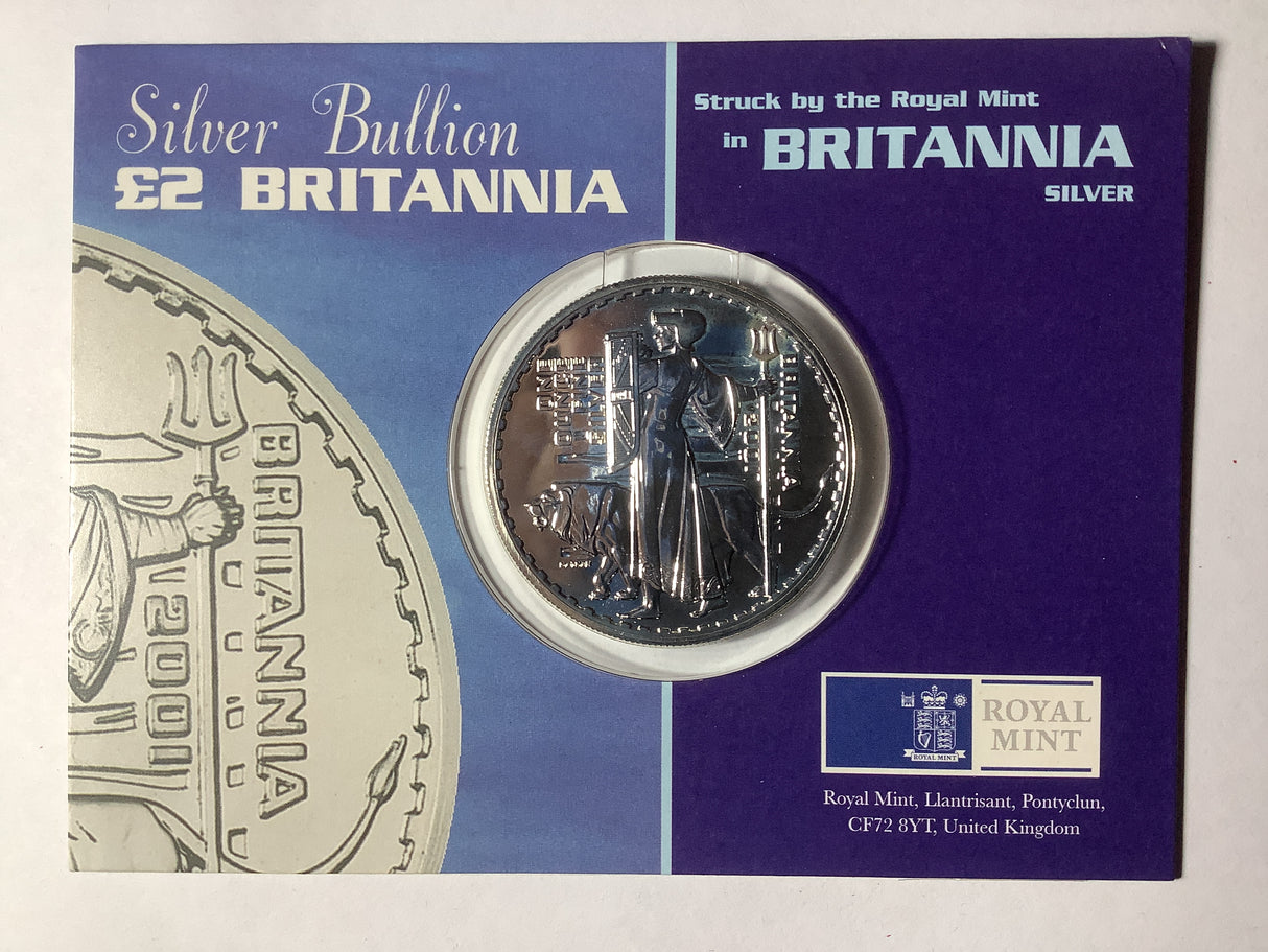 2001 Silver Bullion Britannia Silver Coin.