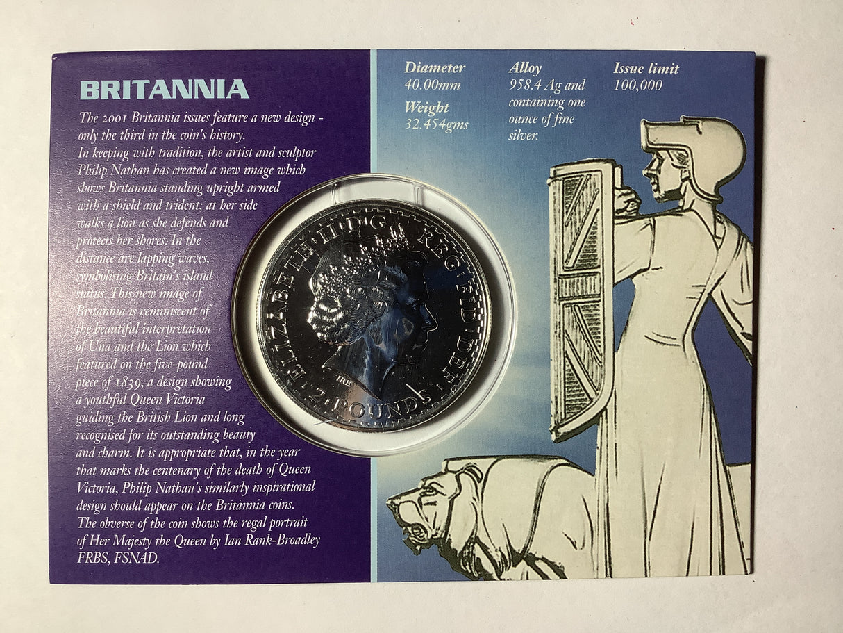 2001 Silver Bullion Britannia Silver Coin.
