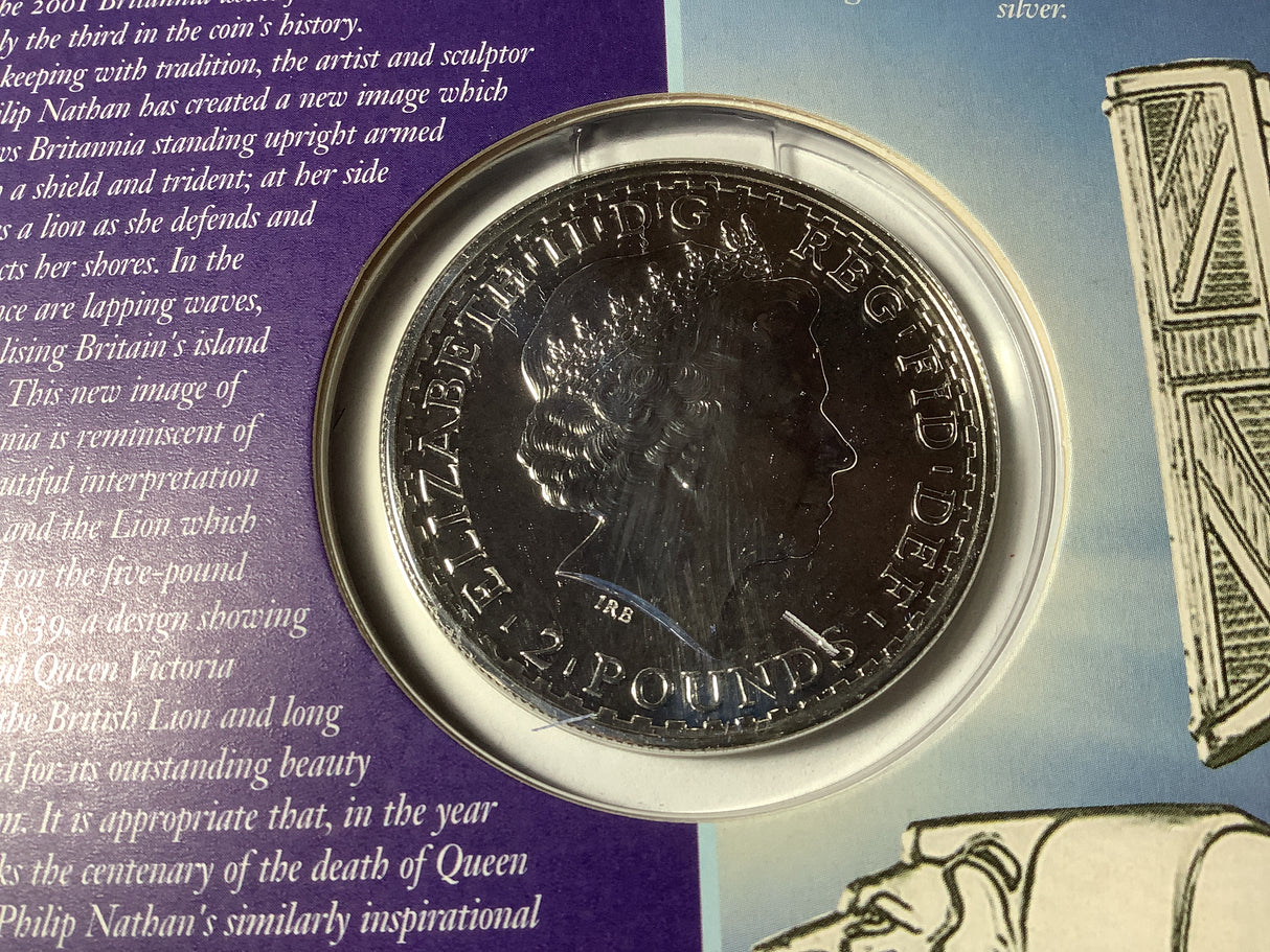 2001 Silver Bullion Britannia Silver Coin.