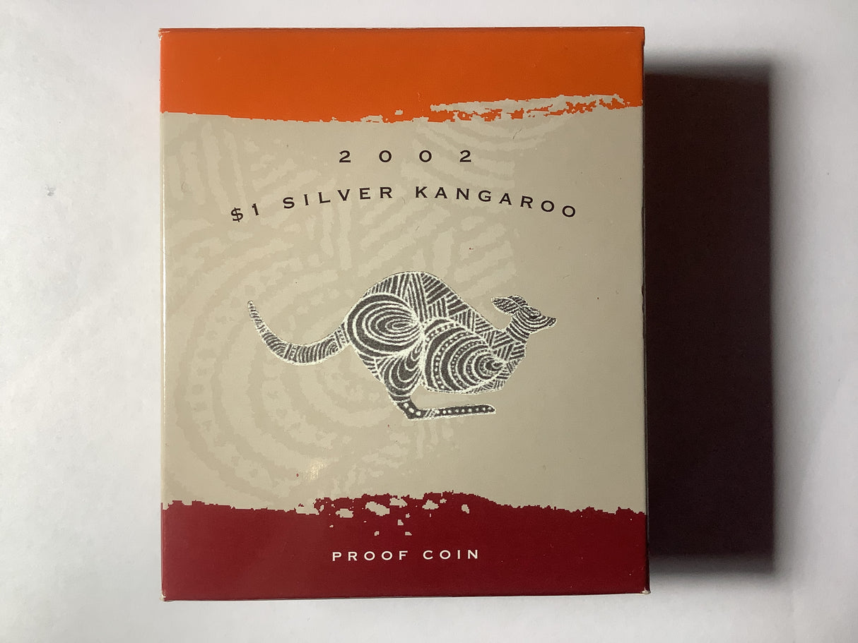 2002 $1 Silver Kangaroo Proof Coin.