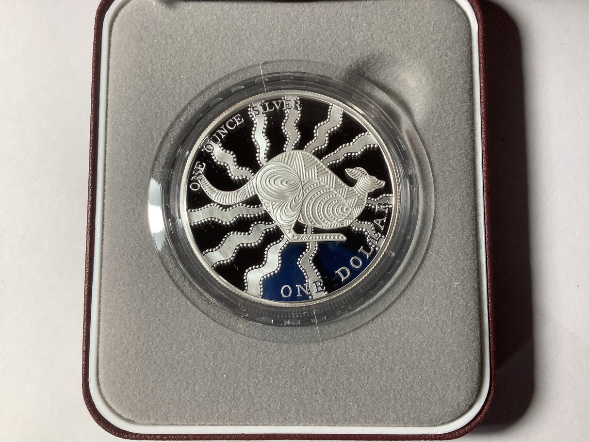 2002 $1 Silver Kangaroo Proof Coin.