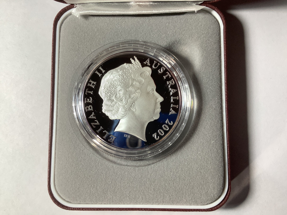 2002 $1 Silver Kangaroo Proof Coin.