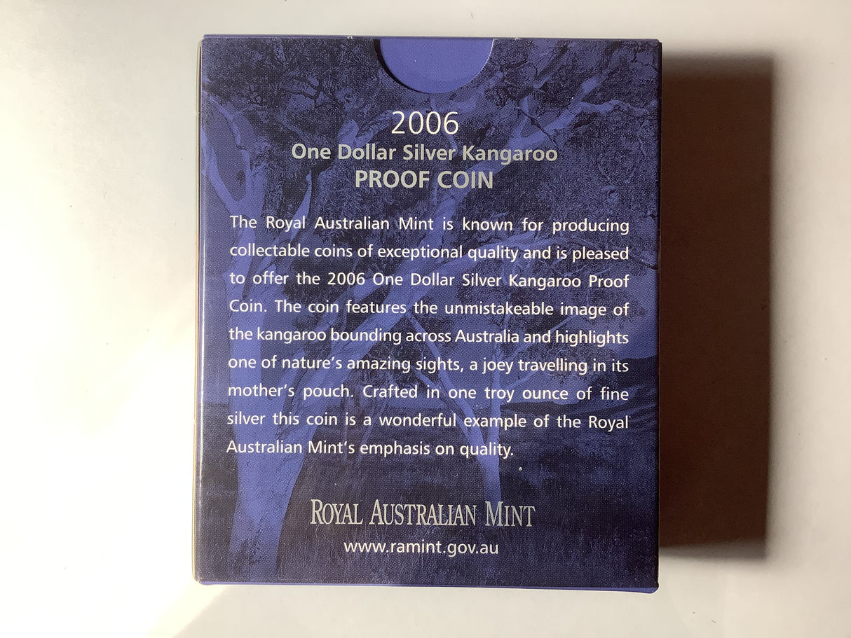 2006 $1 Silver Kangaroo Proof Coin.