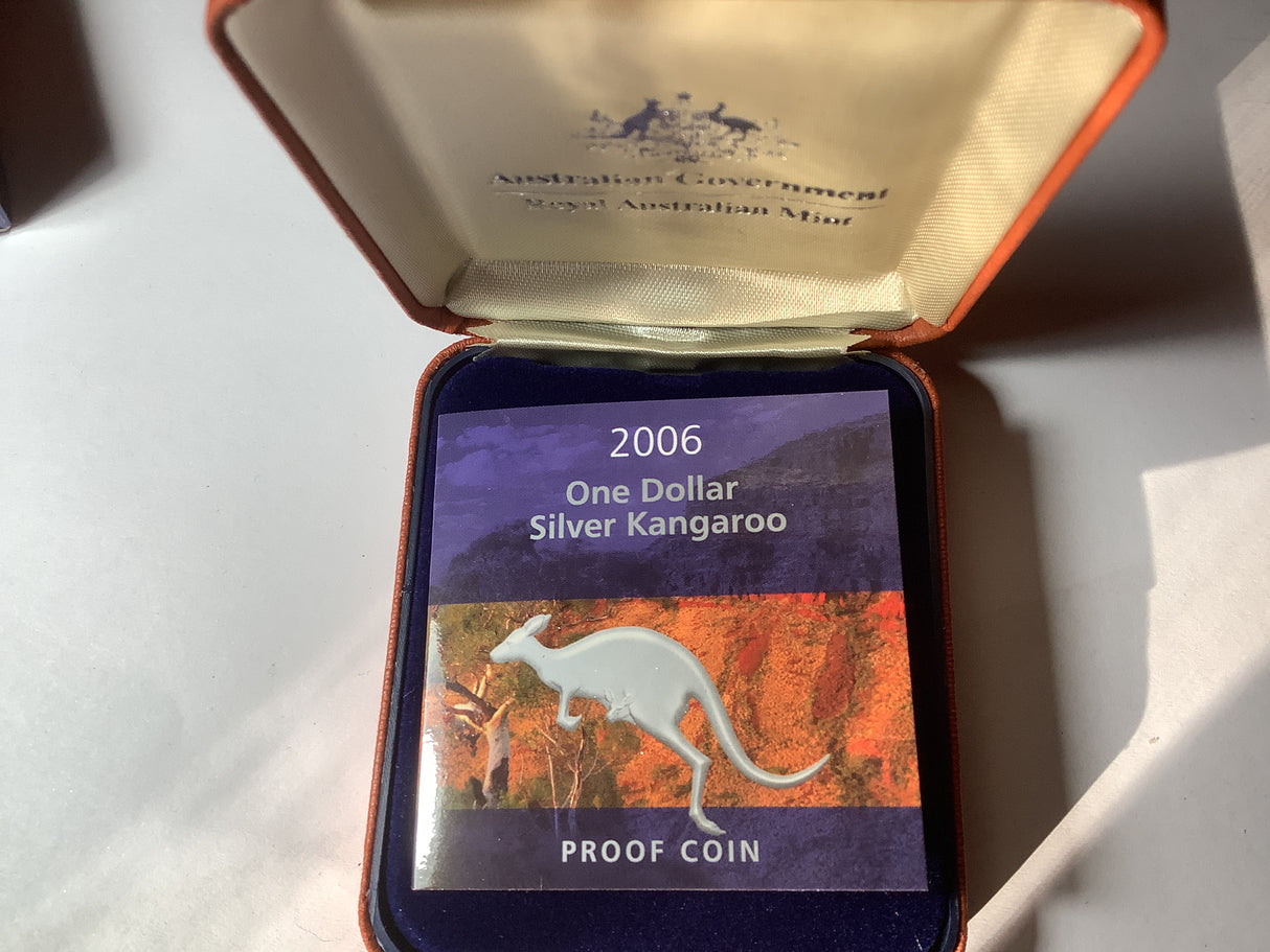 2006 $1 Silver Kangaroo Proof Coin.
