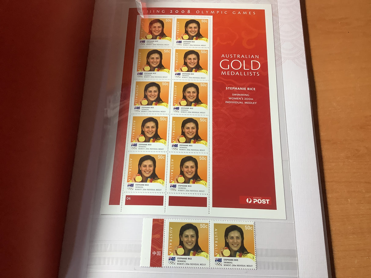 2008 bejing olympic games collection of Australian stamps