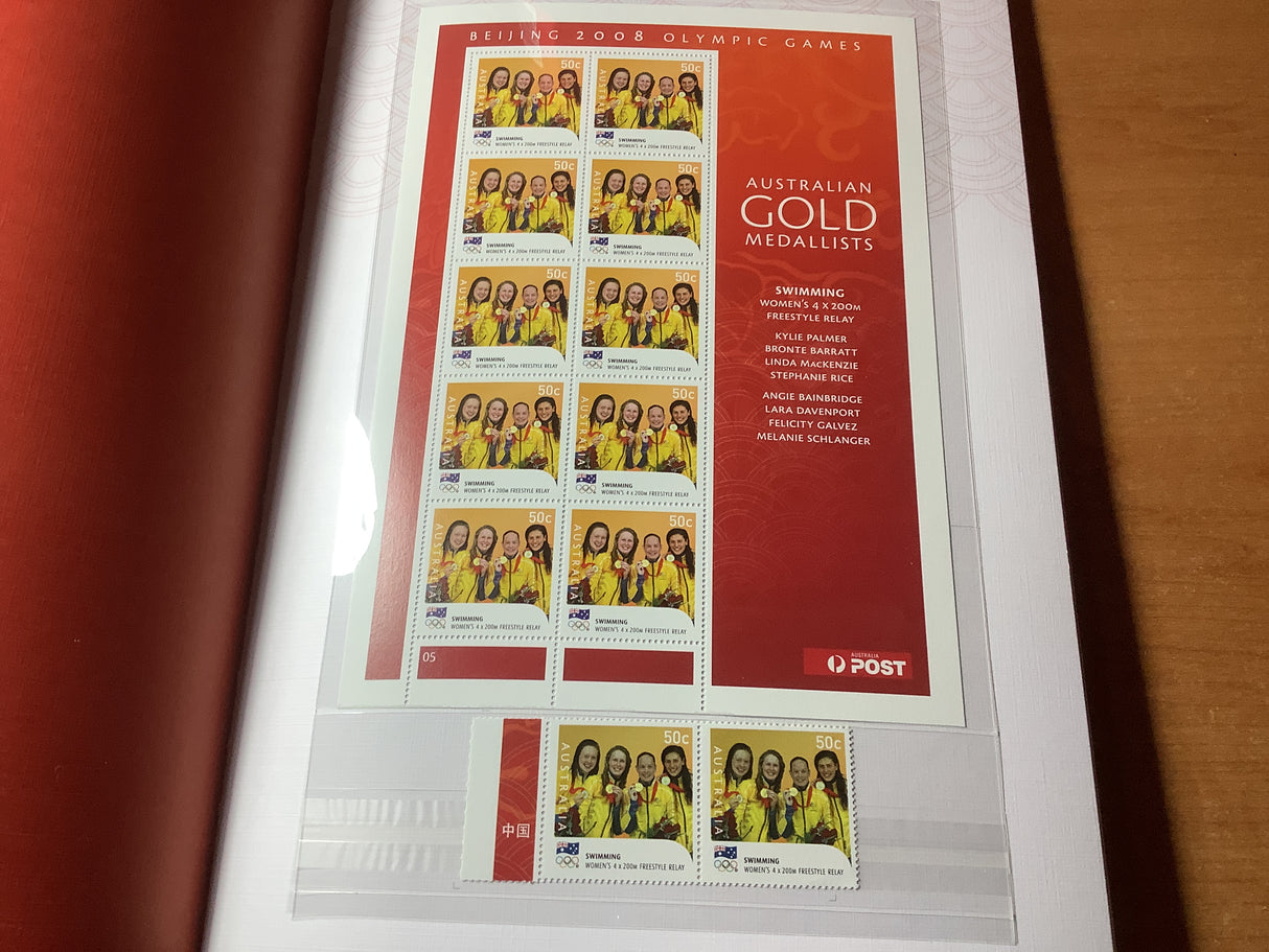 2008 bejing olympic games collection of Australian stamps
