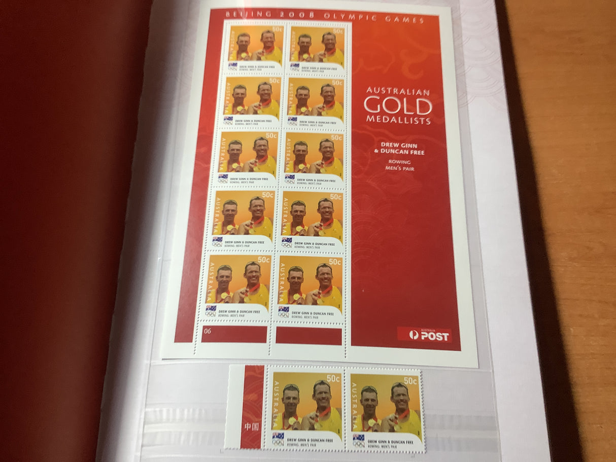 2008 bejing olympic games collection of Australian stamps