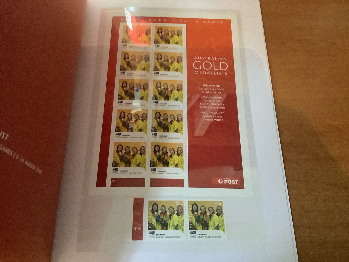 2008 bejing olympic games collection of Australian stamps