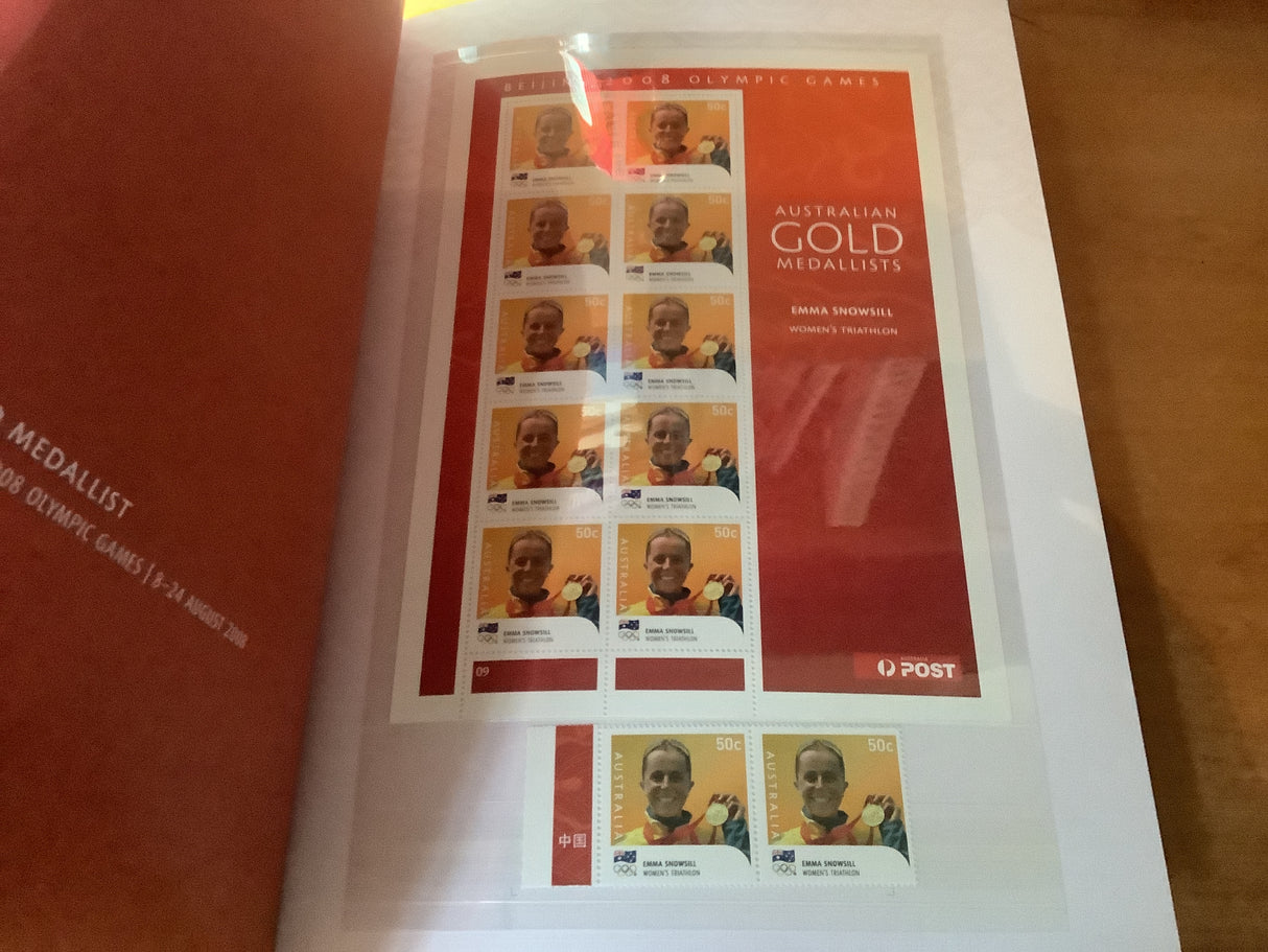 2008 bejing olympic games collection of Australian stamps