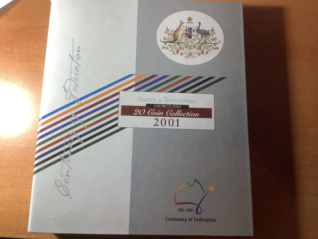 2001 States and Territories 20 Coin Uncirculated Collection.