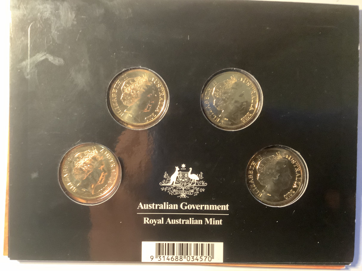 2010 Uncirculated 4 Coin Set. 100 Years of Australian Coinage.