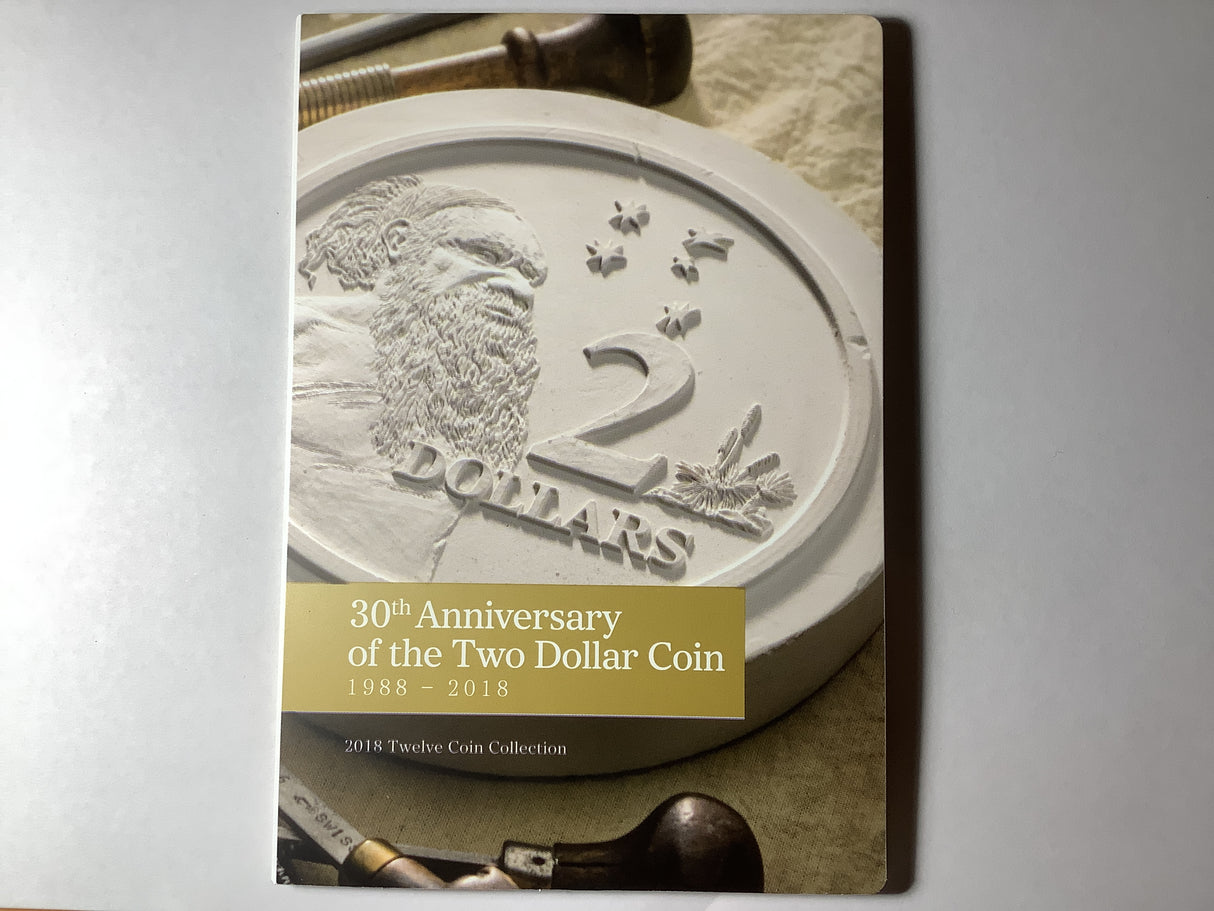2018 12 30th Anniversary of The Two Dollar Coin. Twelve Coin Collection.