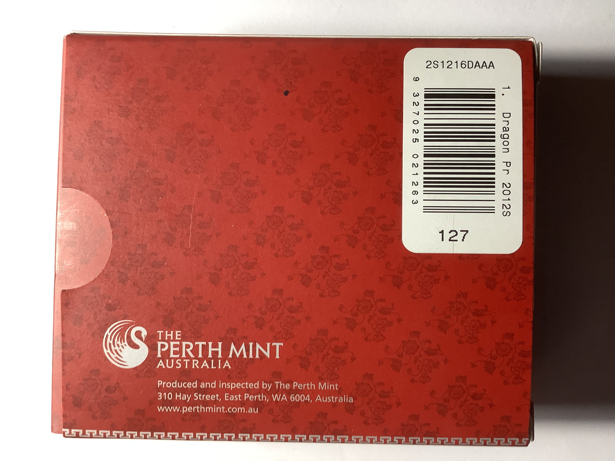 2012 Year of the Dragon 1oz Silver Proof Coin