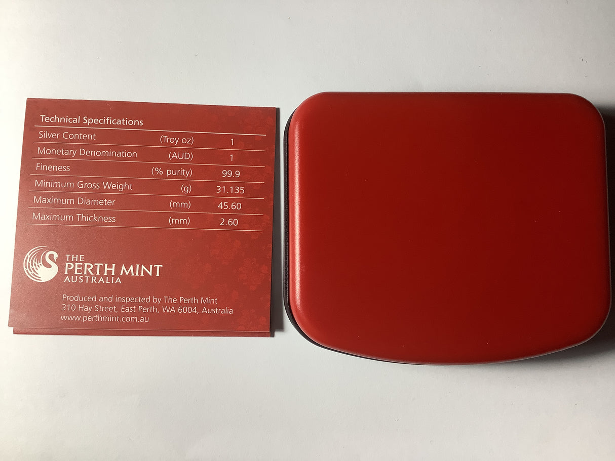 2012 Year of the Dragon 1oz Silver Proof Coloured Edition