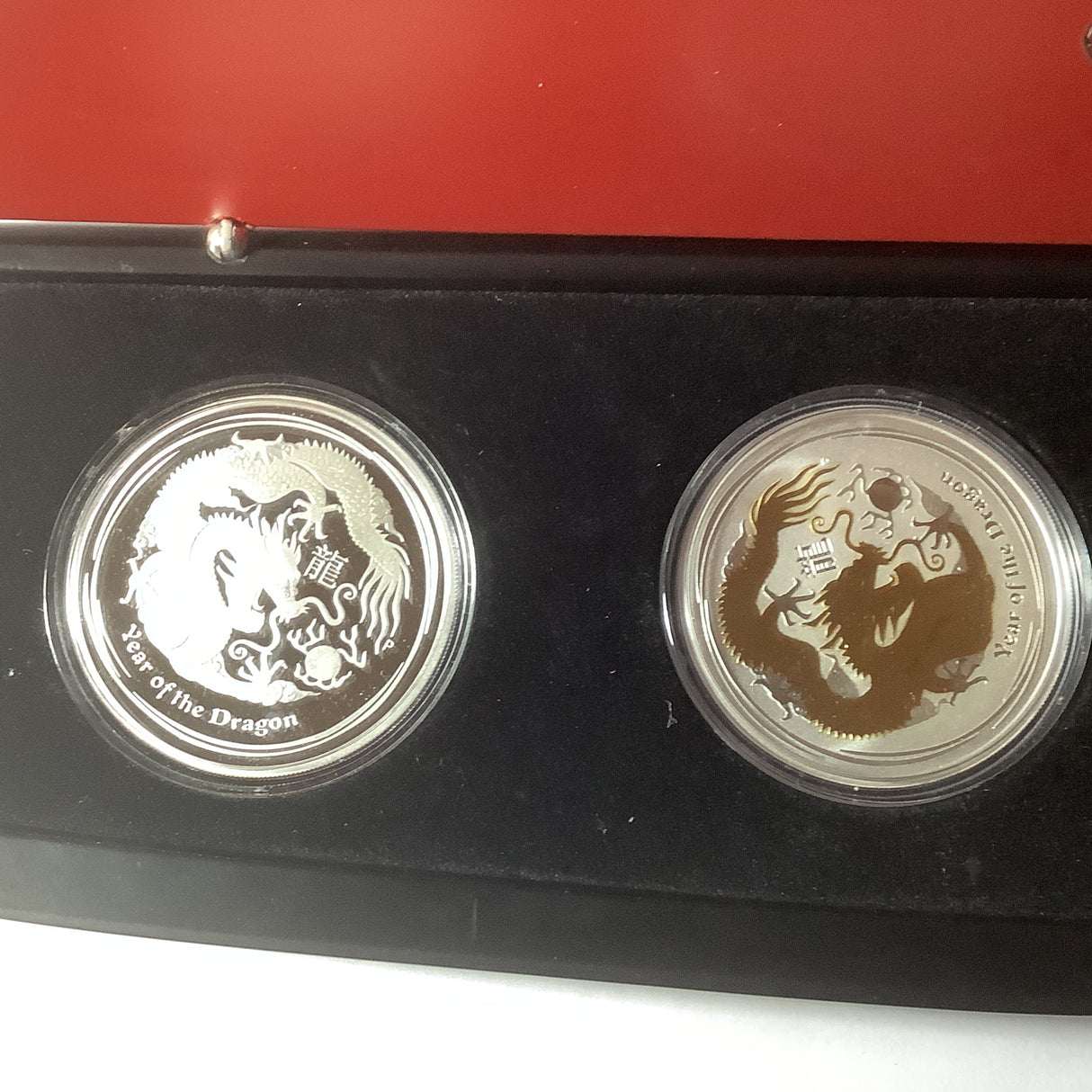 2012 Year of the Dragon 4 coin 1oz Typeset