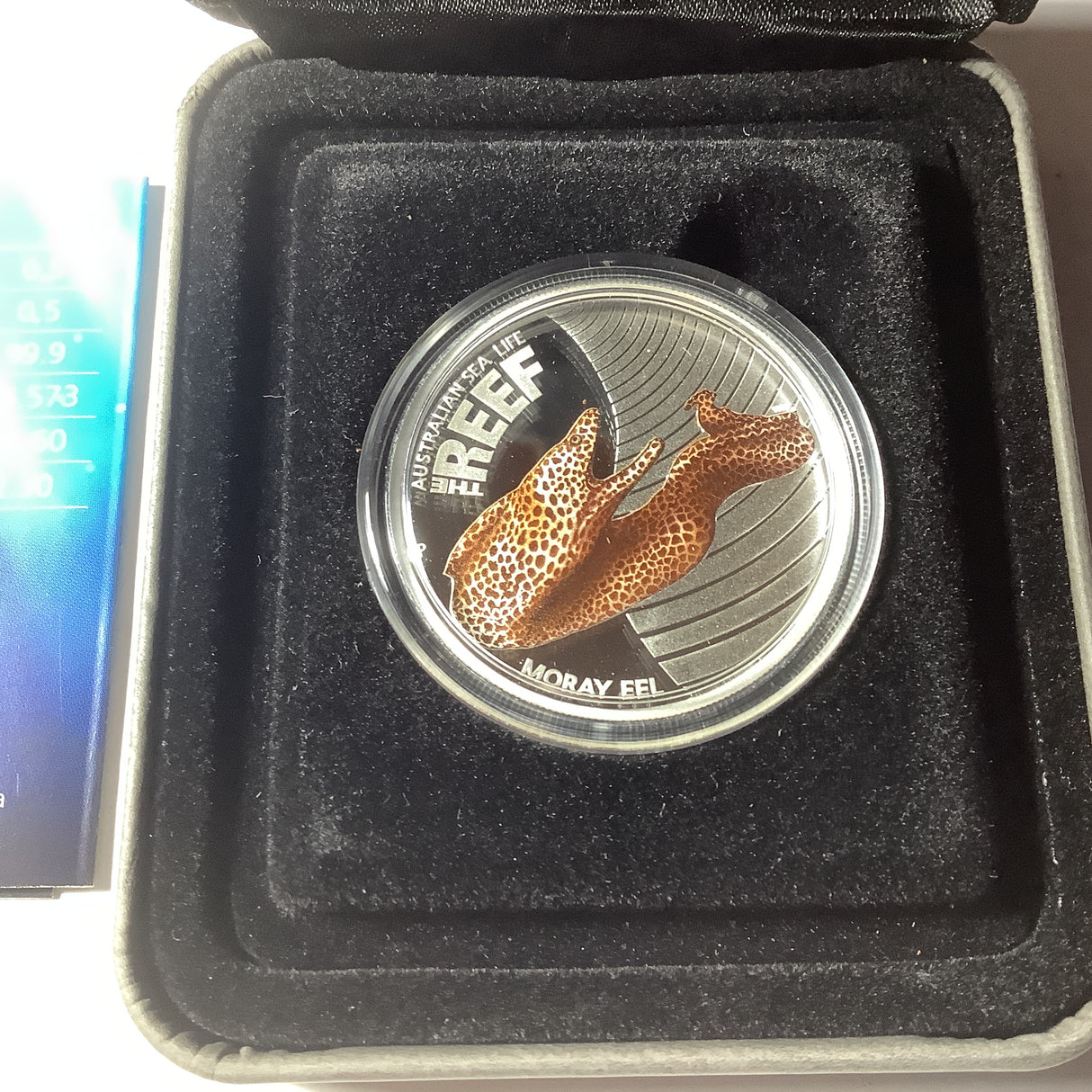 2010 Australian Sea Life The Reef Moray Eel 1/2 ounce silver proof coin