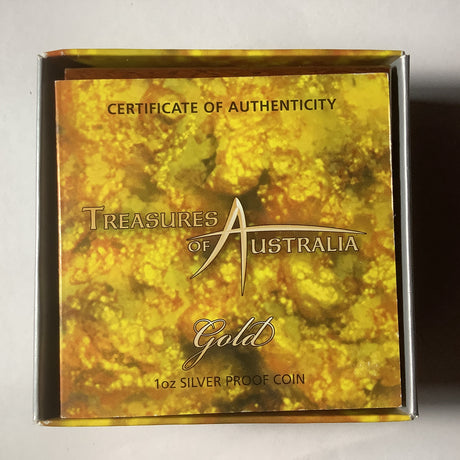 2010 Treasures of Australia 1 ounce silver proof. Gold.