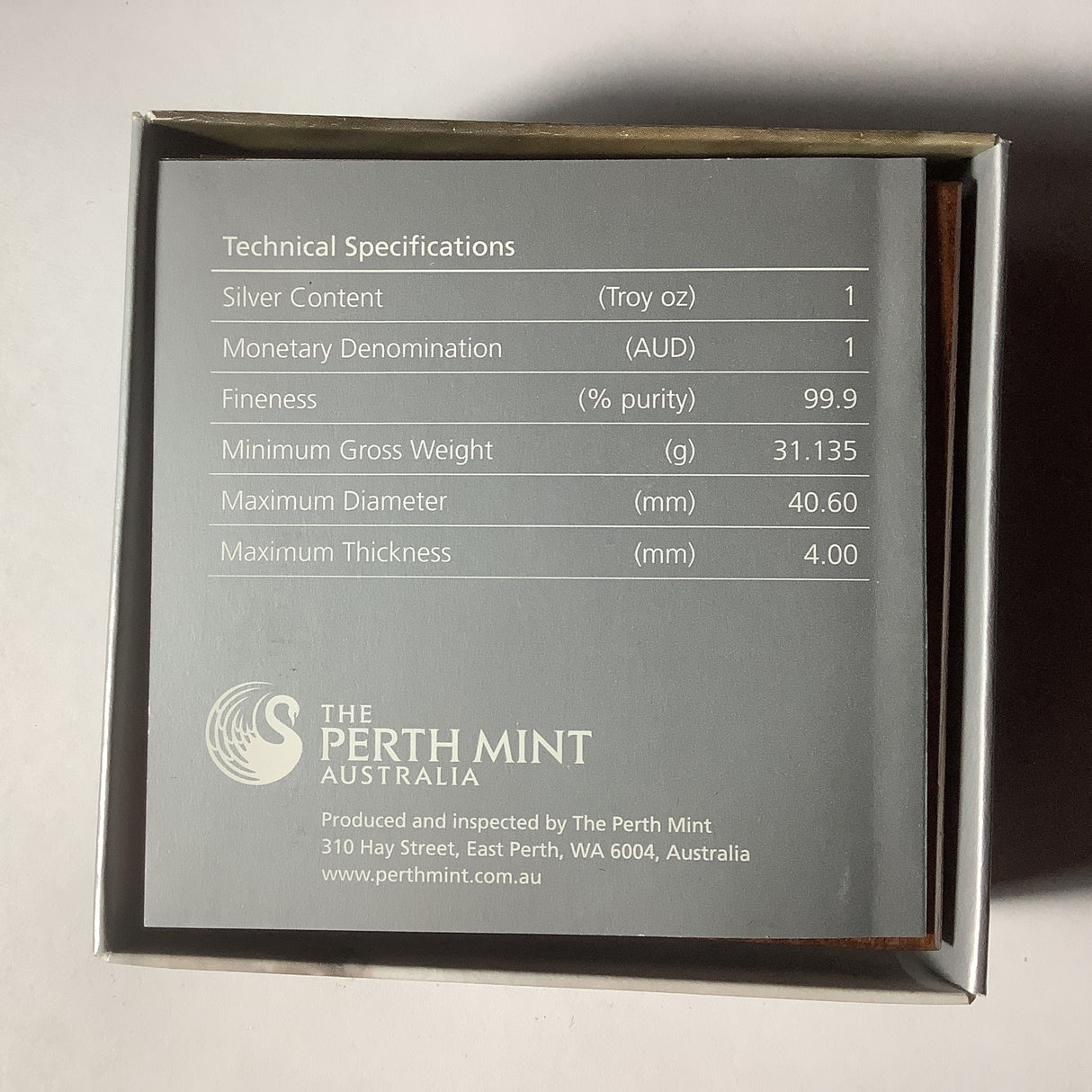 2011 Treasures of Australia 1 ounce silver proof. Pearls.