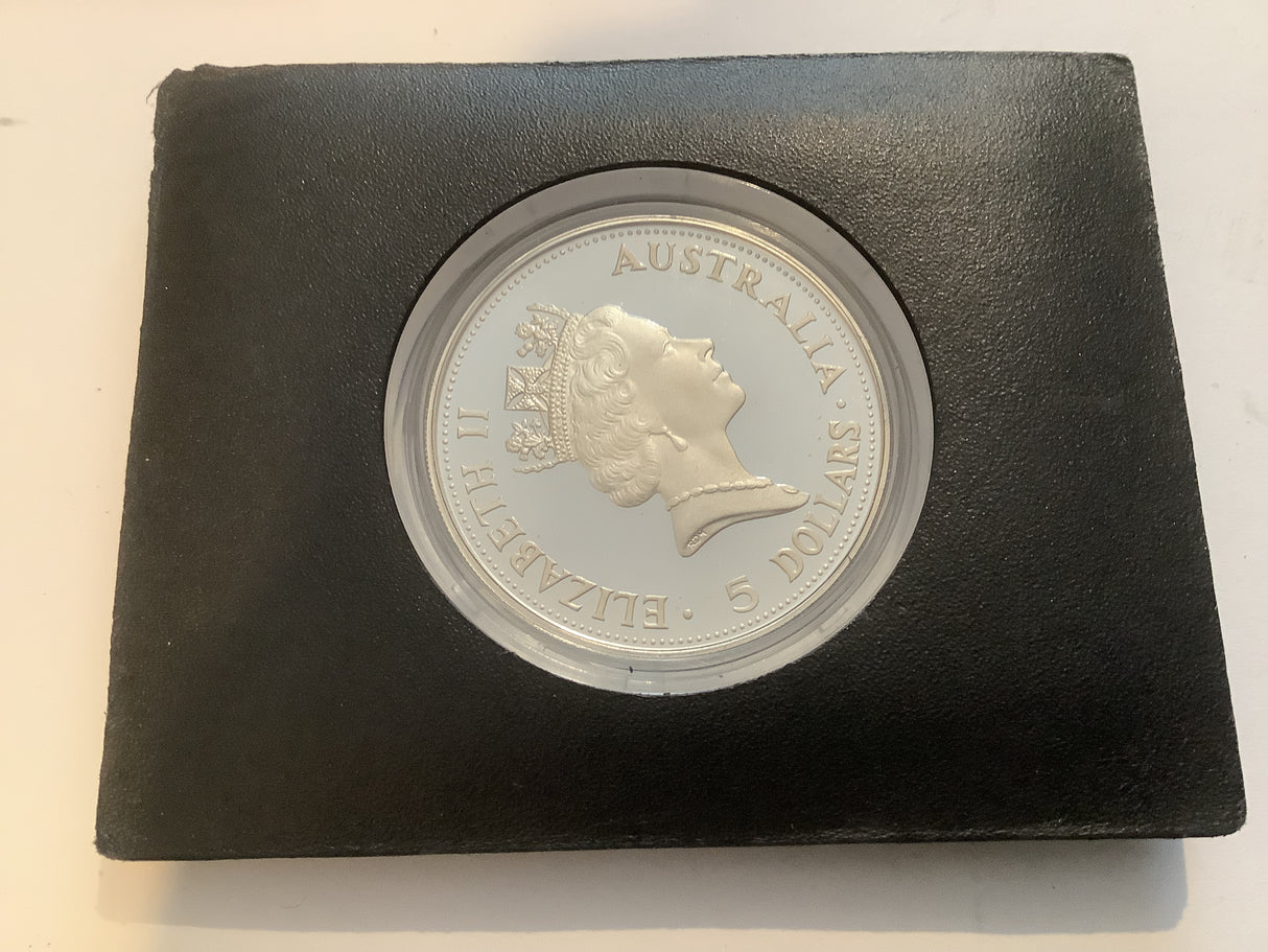 1990 $1 Kookaburra First Issue 1 Ounce Silver Proof Coin.