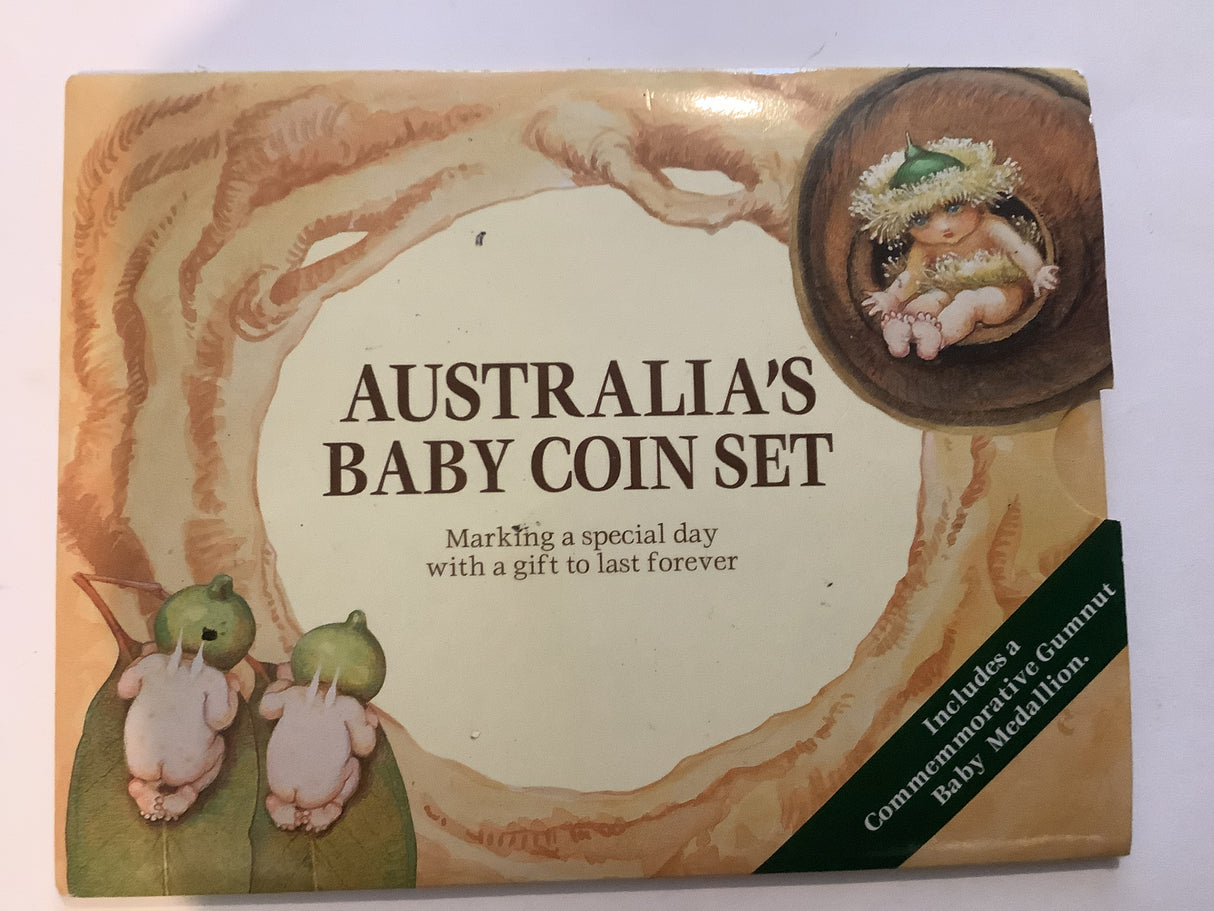 1995 Uncirculated Baby Coin Set with Gumnut.