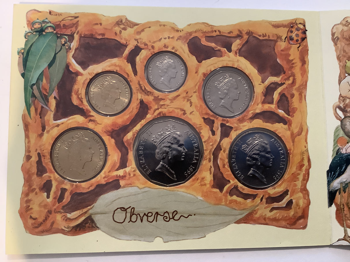 1995 Uncirculated Baby Coin Set with Gumnut.